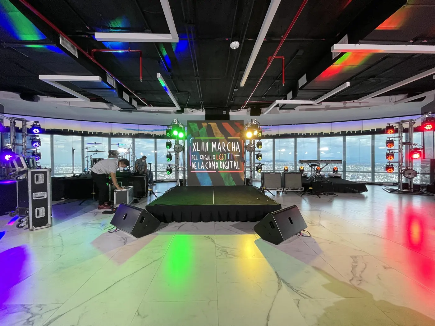 Escenario en EVNTS, piso 46 del WTC