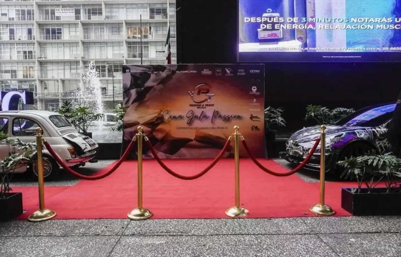 Alfombra roja en EVNTS, piso 46 del WTC