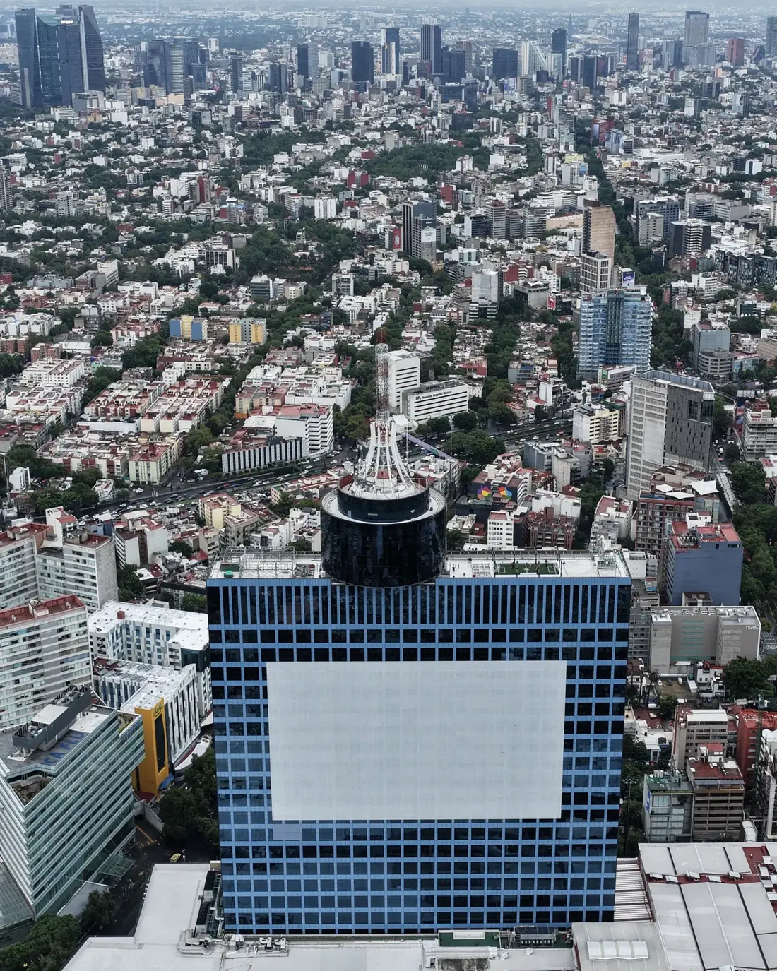 Vista aérea del World Trade Center Ciudad de México, sede de EVNTS